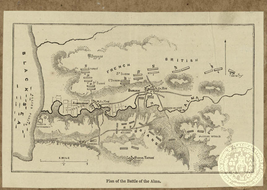 Plan of the Battle of the Alma.